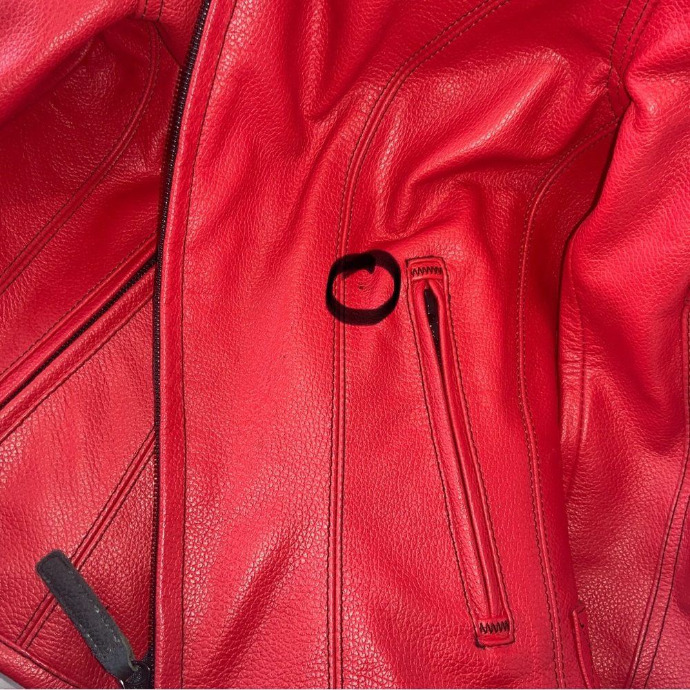 SUOMY Woman's Leather Motorcycle Jacket, Sz S, EUC - Picture 16 of 16
